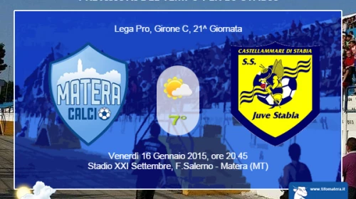 CALCIO - Il Meteo per Matera vs Juve Stabia